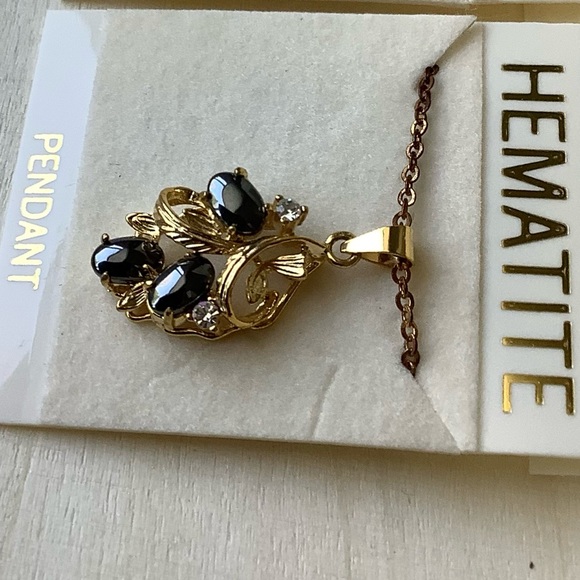 TLC New vintage hematite necklace pendant - Picture 4 of 5